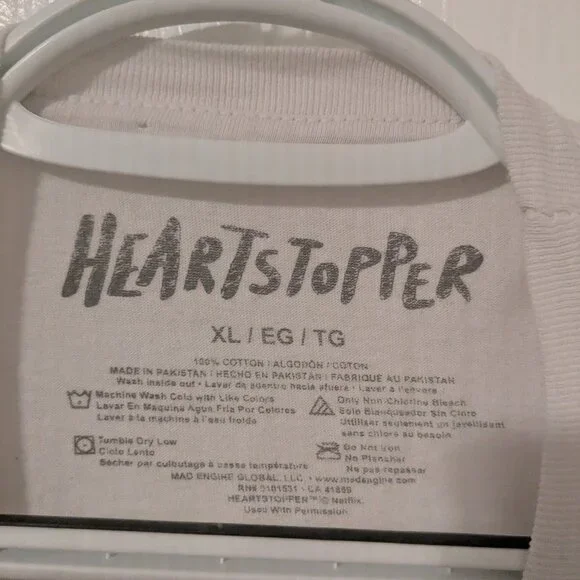 Heartstopper XL unisex 100% cotton tee - Picture 4 of 4